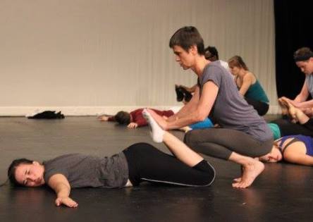 Blanka Zizka and I in her workshop at the Wilma in 2014.  Photo credit: Wilma Theatre Company